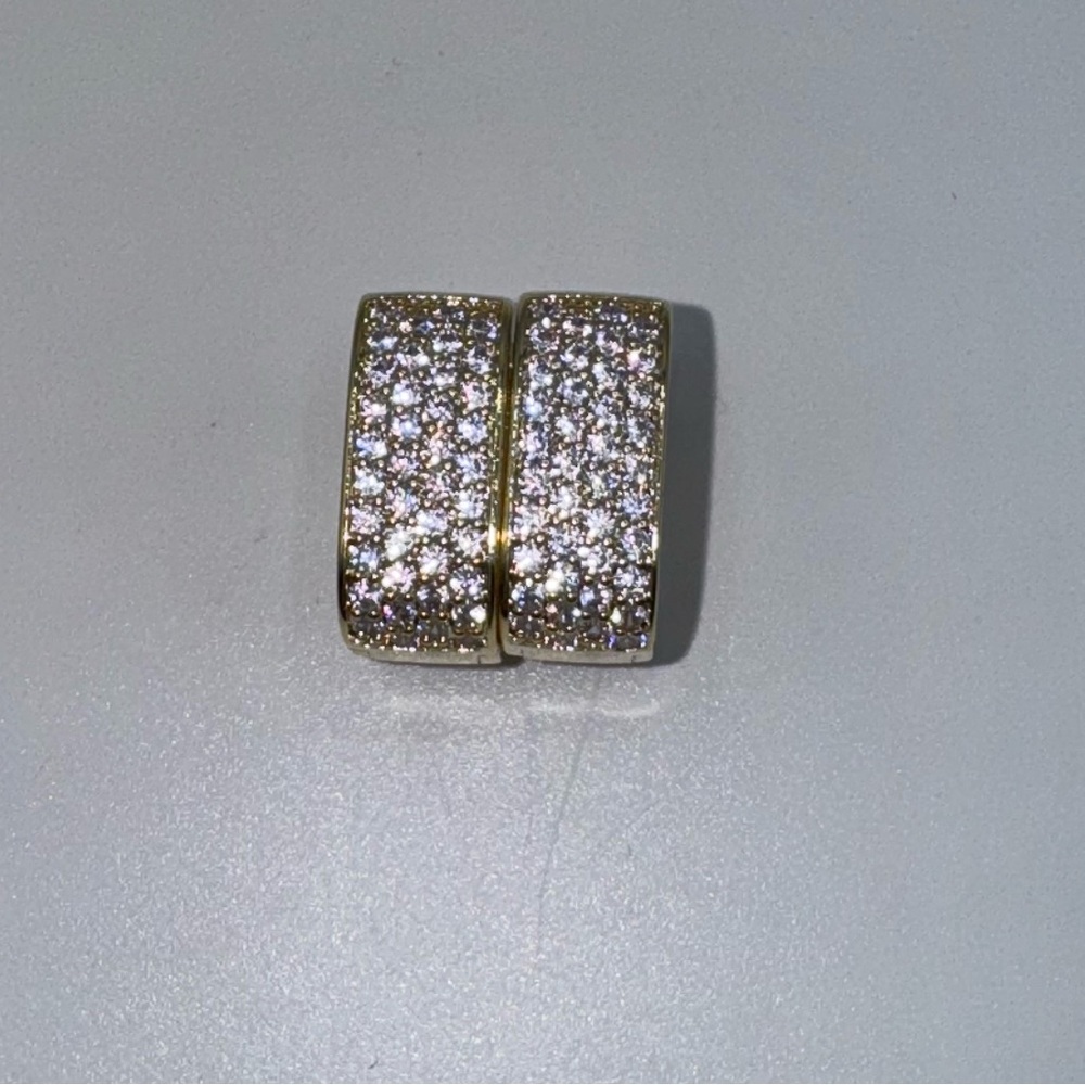 18k Inside-out Hoop Earrings - Picture 7 of 11